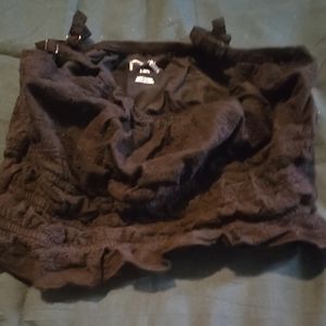 Black Lace Crop Top